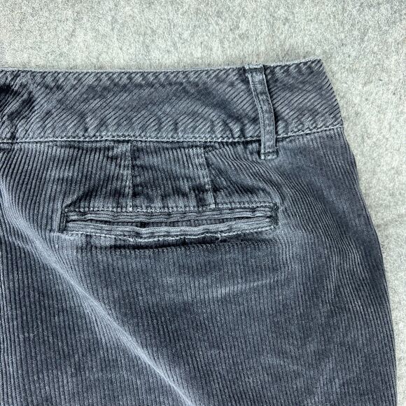 Talbots Pants Womens 10 Long Black Corduroy Straight Leg Jeans Stretch Cotton - Picture 8 of 12